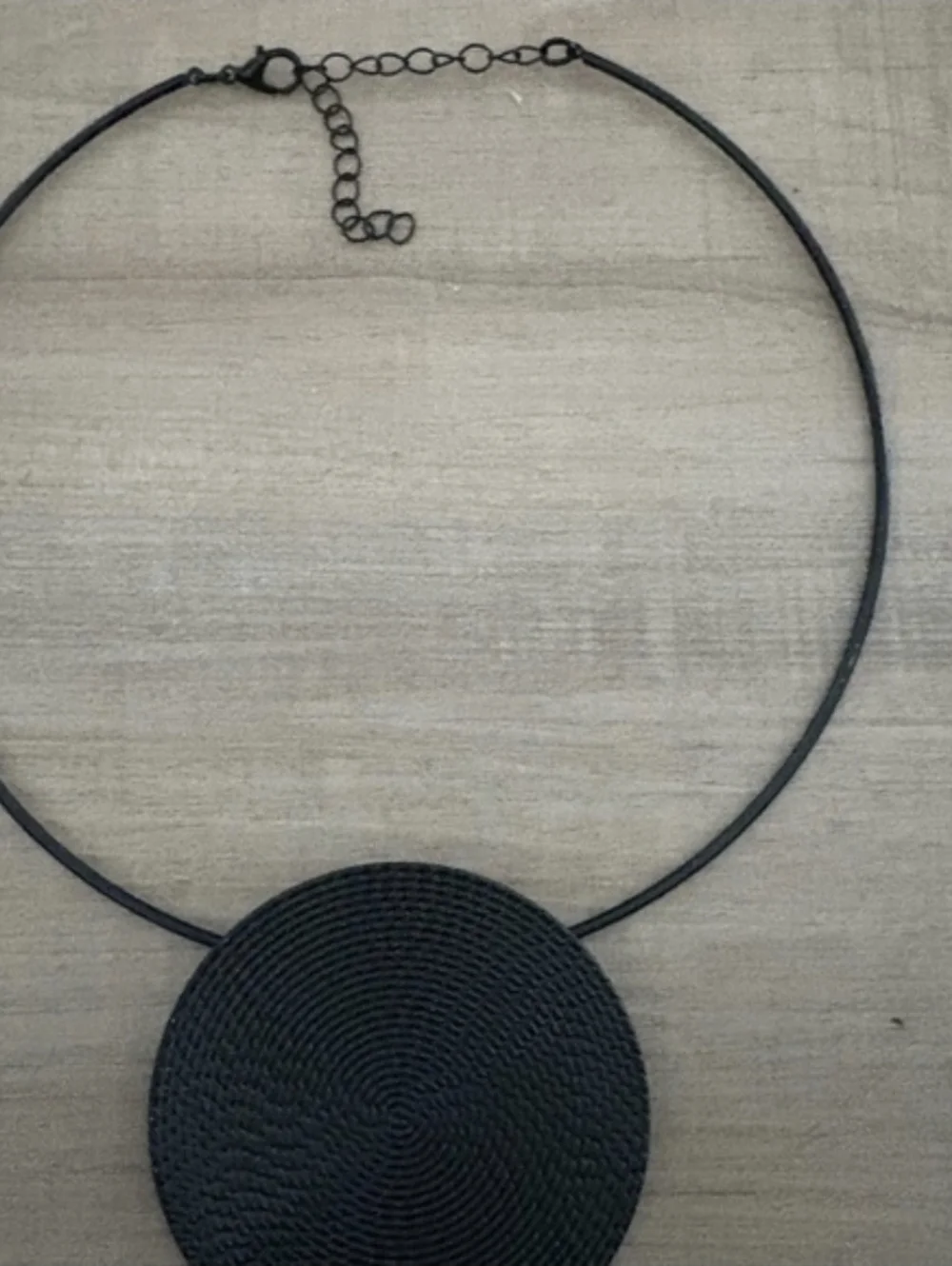 Modern Disc Statement Necklace ▪︎ 6 Tier ▪︎ Onyx ▪︎ Long Drop 14.5" - Picture 12 of 16